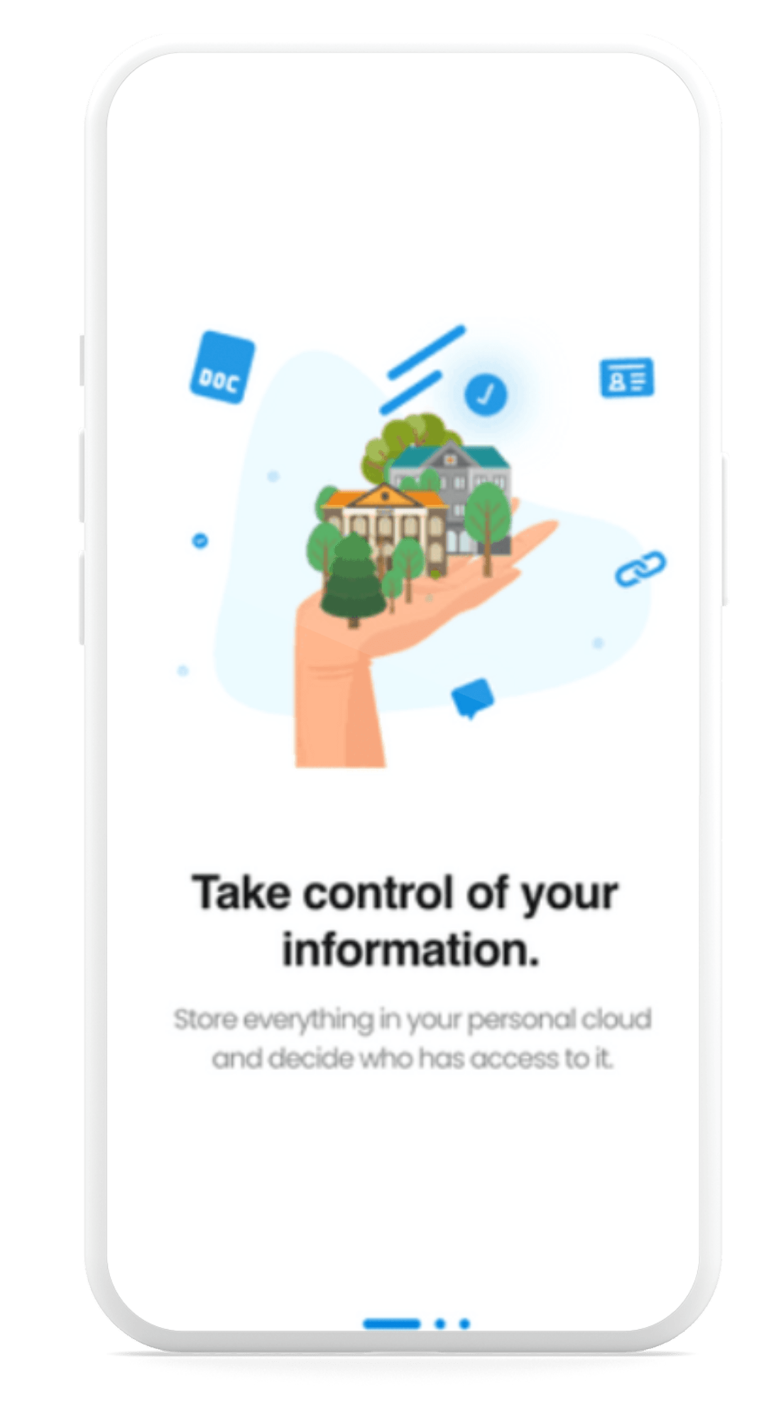 Secure data and document sharing mobile app